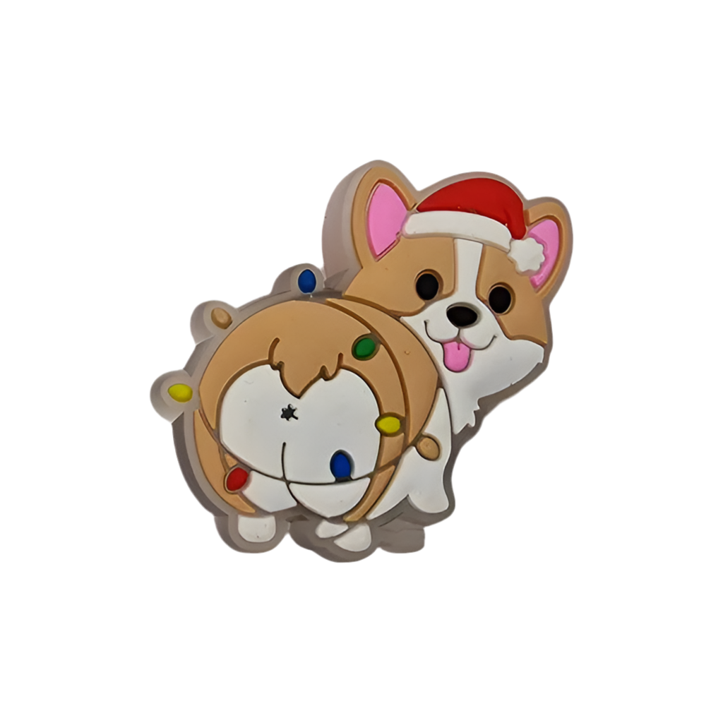 Christmas Corgi Dog Shoe Charm - Snappiez Shoe Charms - Thousands Of Designs For Croc Shoes