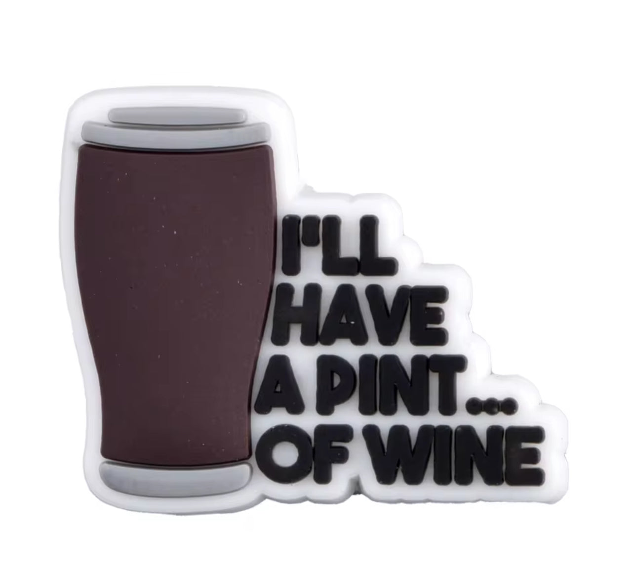 Gavin and Stacey ‘Pint of Wine’ Shoe Charm - Snappiez Shoe Charms - Thousands Of Designs For Croc Shoes