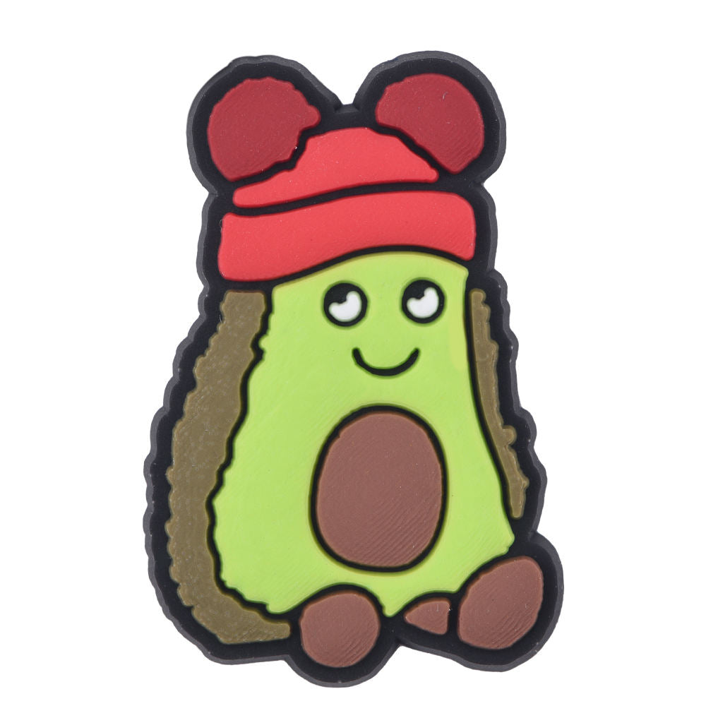 Amuseable Avocado Christmas Hat Croc Charm