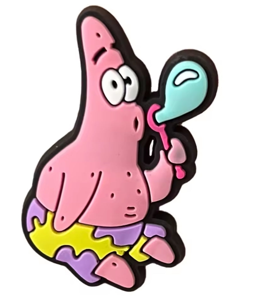 Spongebob Patrick Blowing Bubbles Croc Charm