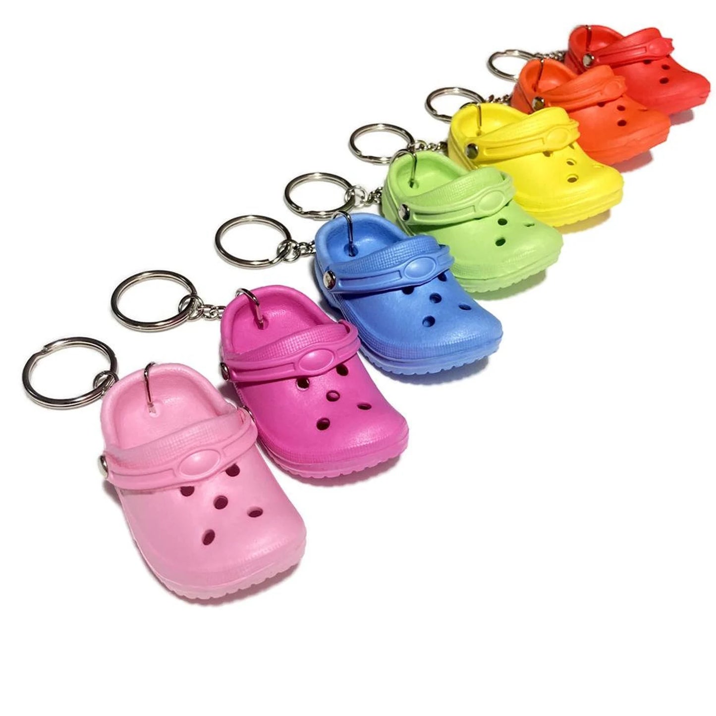 Croc Shoe Charm Keychains - 6 Different Colors - Snappiez Shoe Charms - Thousands Of Designs For Croc Shoes