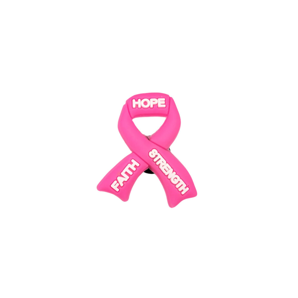Faith, Hope, Strenght Quote Ribbon Shoe Charm - Snappiez Shoe Charms - Thousands Of Designs For Croc Shoes