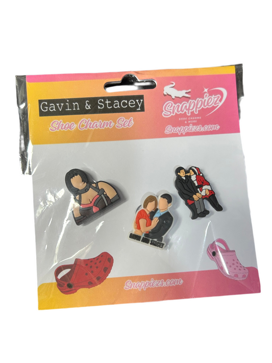 Gavin and Stacey Shoe Charm Set X3 Charms - Snappiez Shoe Charms - Thousands Of Designs For Croc Shoes