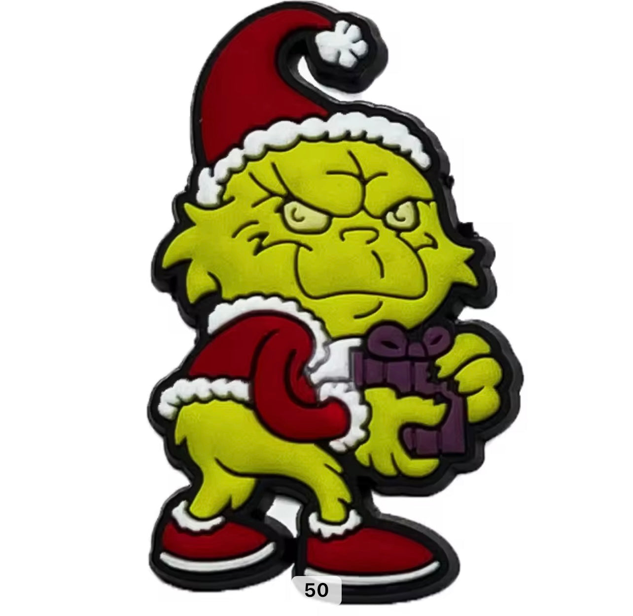 Grinch Present Christmas Shoe Charm - Snappiez Shoe Charms - Thousands Of Designs For Croc Shoes