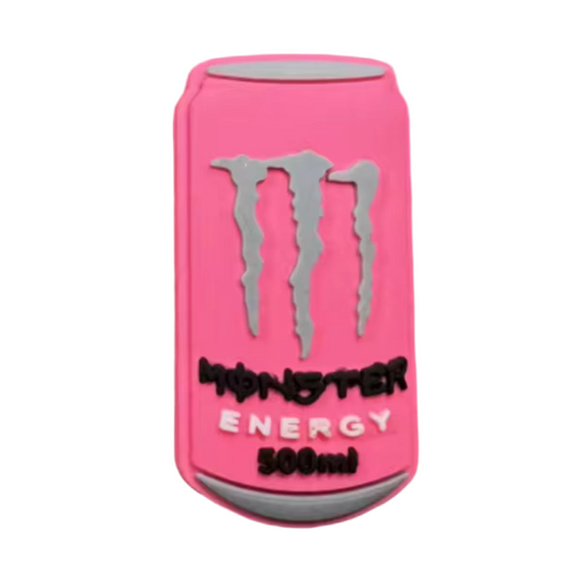 Neon Pink Monster Energy Shoe Charm - Snappiez Shoe Charms - Thousands Of Designs For Croc Shoes