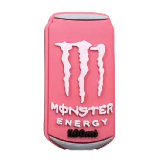 Pale Pink Monster Energy Shoe Charm - Snappiez Shoe Charms - Thousands Of Designs For Croc Shoes