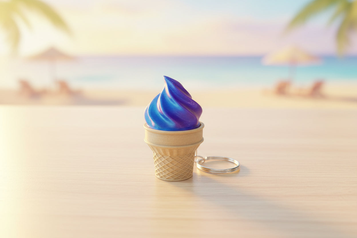 Ice Cream Cone Fidget Clicker Toy Keychain - Snappiez Shoe Charms - Thousands Of Designs For Croc Shoes