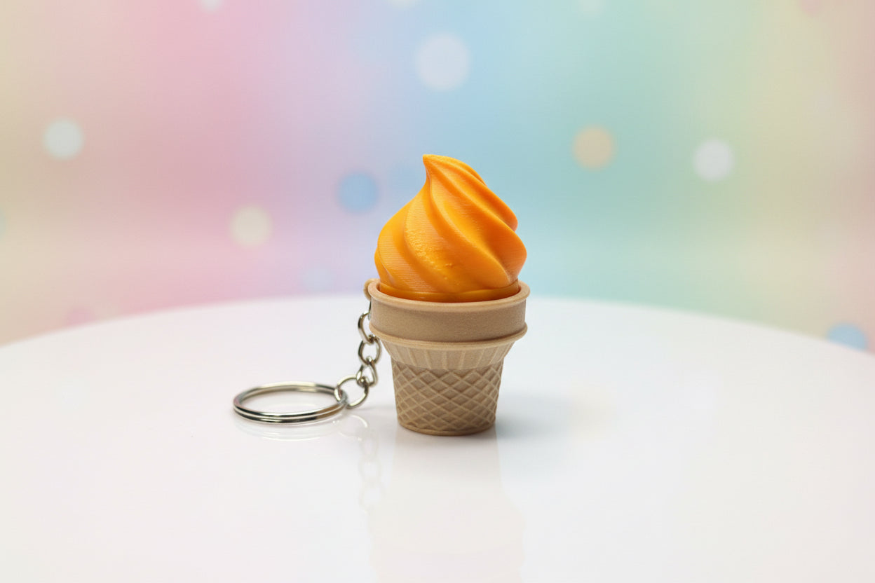 Ice Cream Cone Fidget Clicker Toy Keychain - Snappiez Shoe Charms - Thousands Of Designs For Croc Shoes