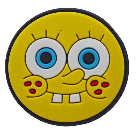 SpongeBob Round Face Shoe Charm - Snappiez Shoe Charms - Thousands Of Designs For Croc Shoes
