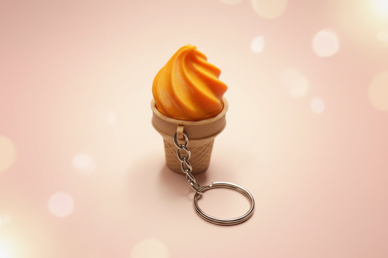 Ice Cream Cone Fidget Clicker Toy Keychain - Snappiez Shoe Charms - Thousands Of Designs For Croc Shoes