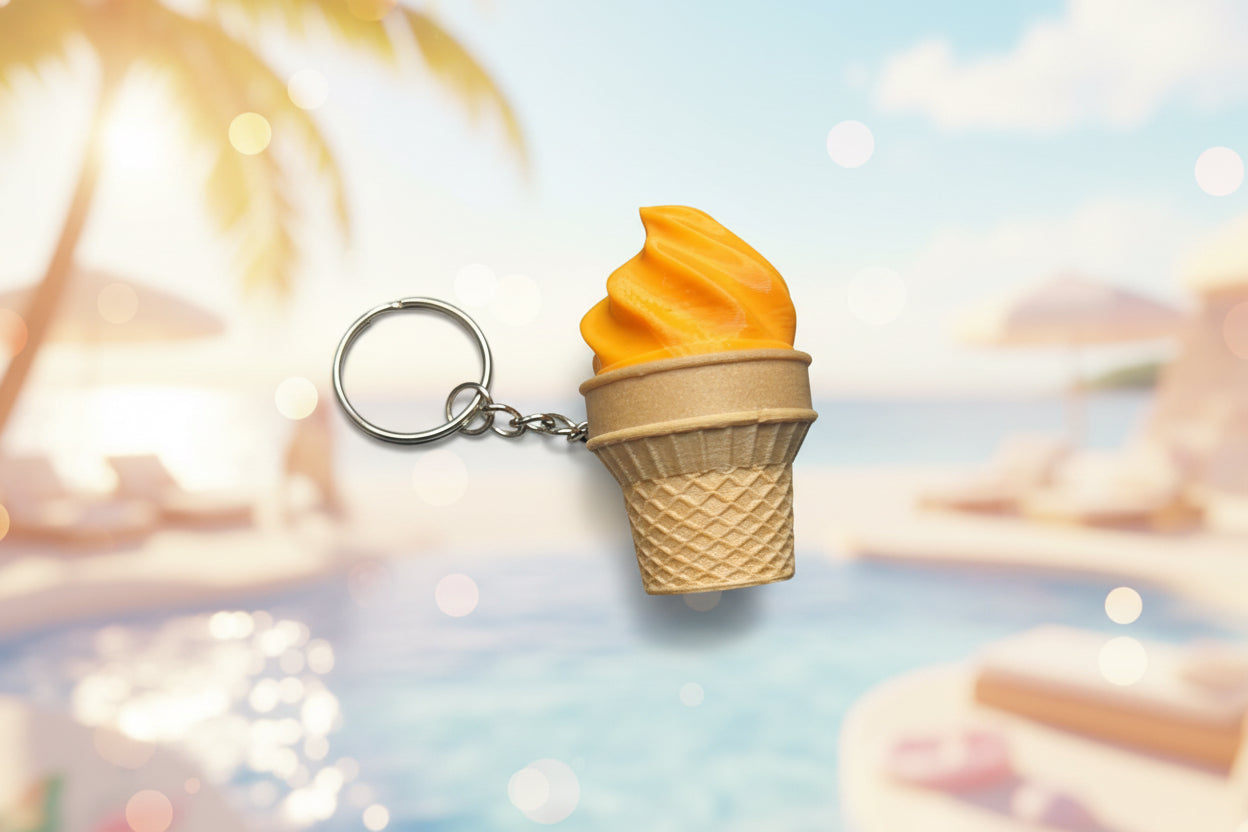 Ice Cream Cone Fidget Clicker Toy Keychain - Snappiez Shoe Charms - Thousands Of Designs For Croc Shoes