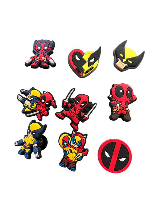 Deadpool Shoe Charms Bundle X9 Pack