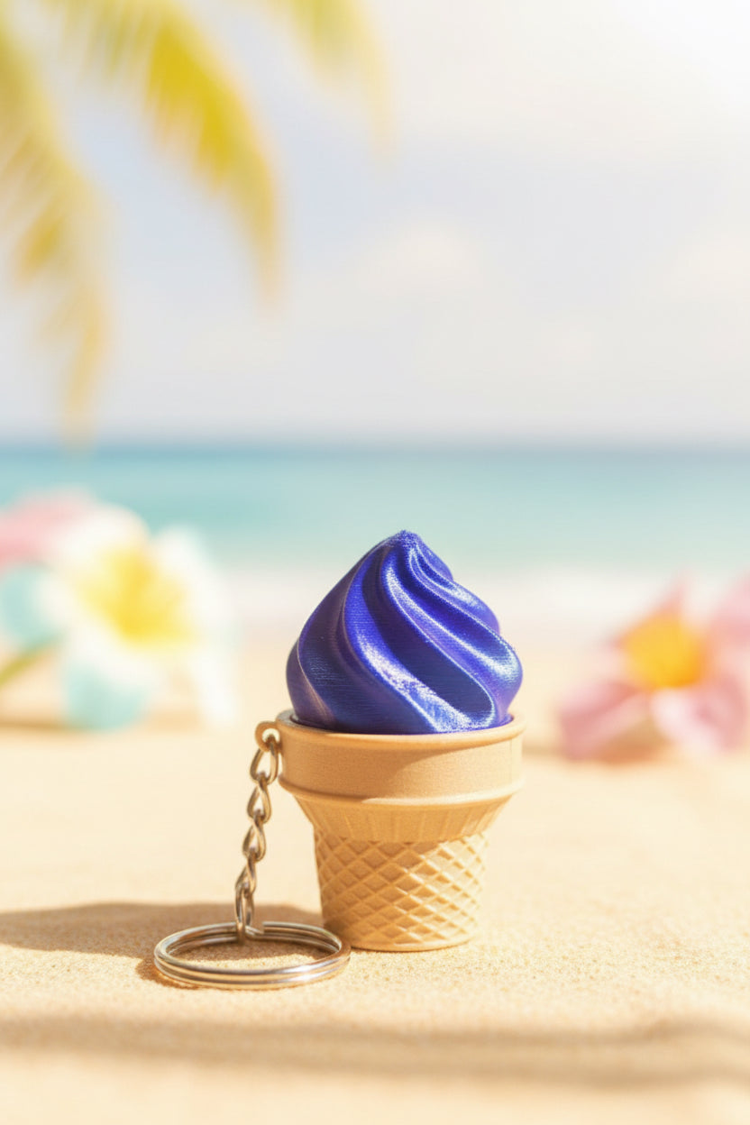 Ice Cream Cone Fidget Clicker Toy Keychain - Snappiez Shoe Charms - Thousands Of Designs For Croc Shoes