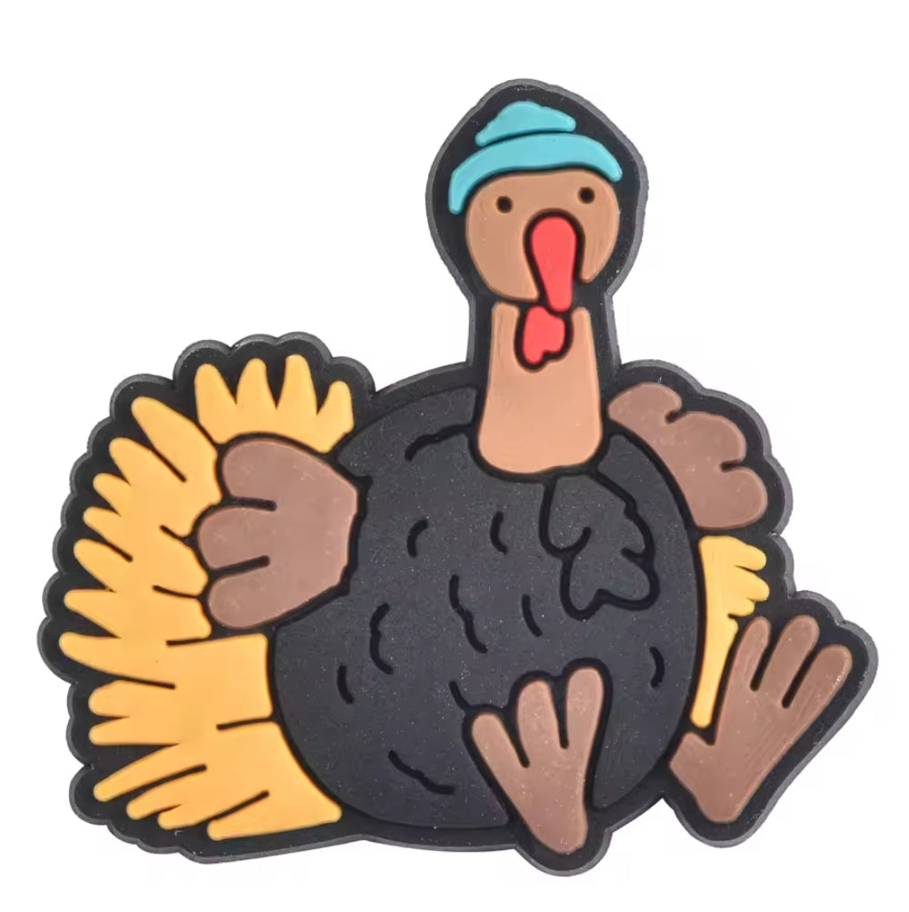 Amuseable Christmas Turkey Croc Charm