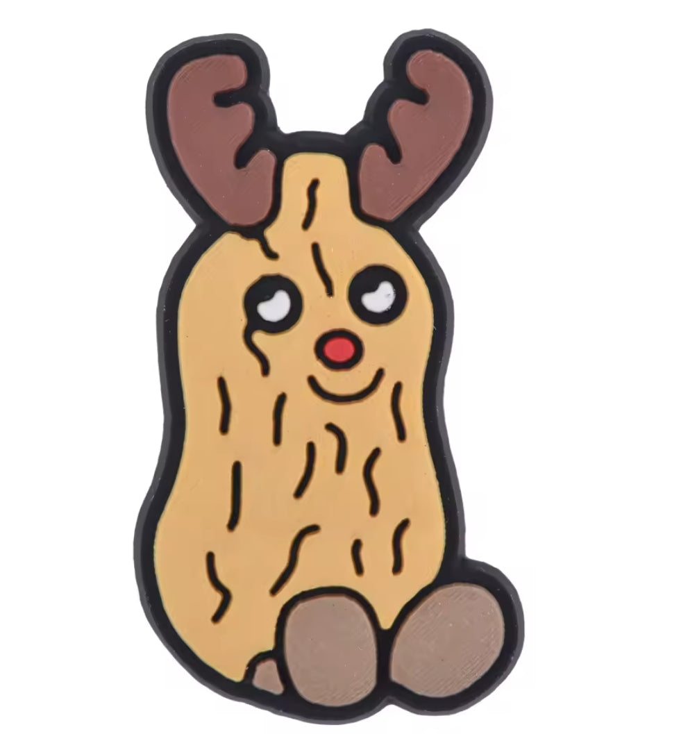 Peanut Reindeer Christmas Croc Charm