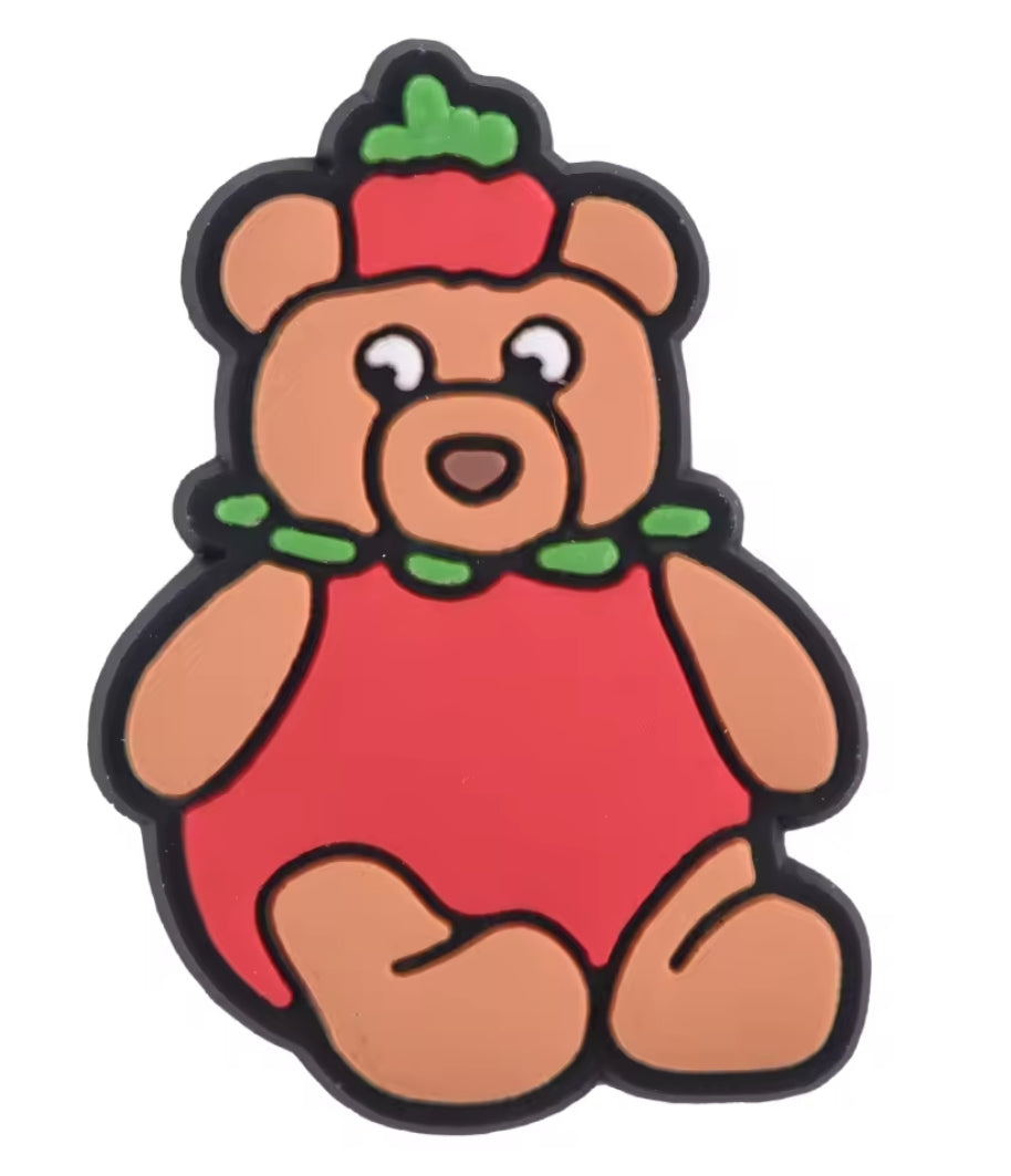 Jellycat Bartholomew Bear Strawberry Croc Charm