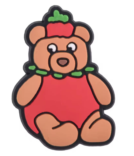 Jellycat Bartholomew Bear Strawberry Croc Charm
