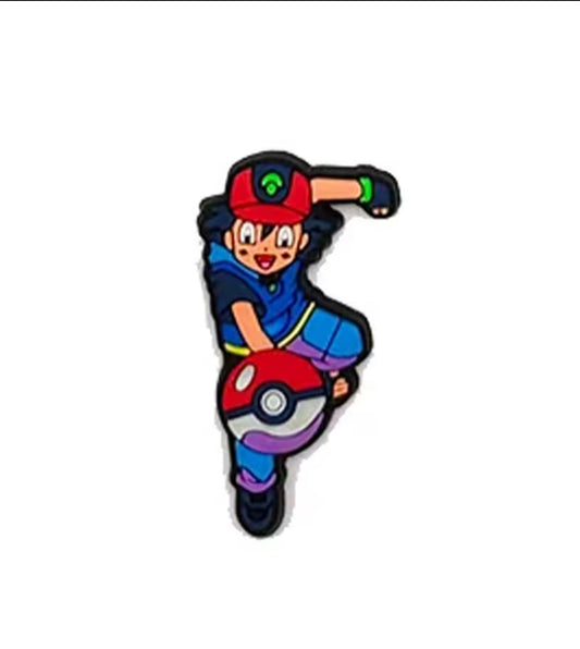 Pokemon Ash Shoe Charm - Snappiez Shoe Charms - Thousands Of Designs For Croc Shoes