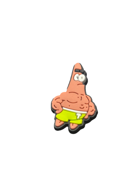 SpongeBob SquarePants Patrick Star Muscle Shoe Charm - Snappiez Shoe Charms - Thousands Of Designs For Croc Shoes