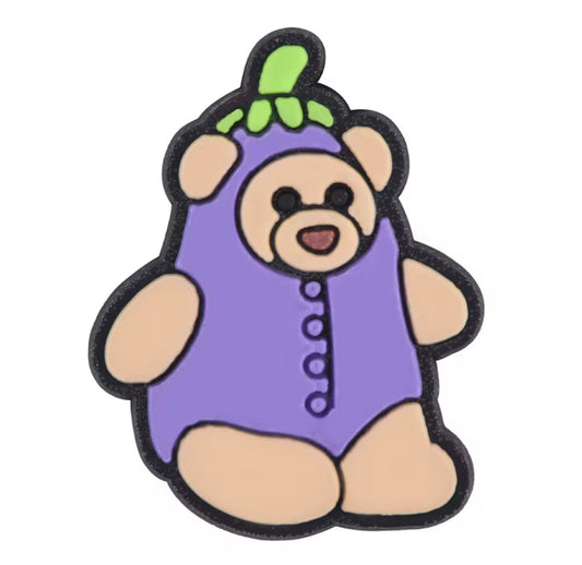 Amusable Aubergine Brown Bear Shoe Charm - Snappiez Shoe Charms - Thousands Of Designs For Croc Shoes