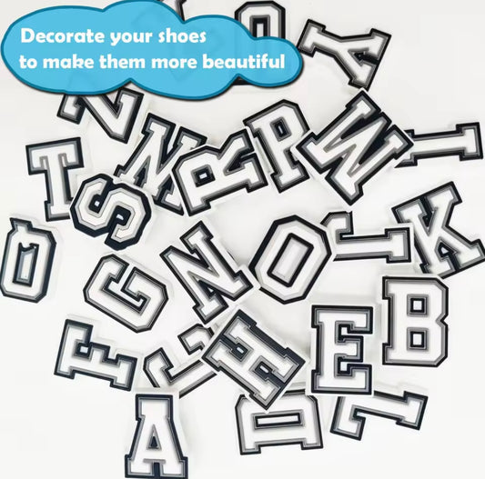 Alphabet Letter Shoe Charms - 26 Different Designs - Snappiez Shoe Charms - Thousands Of Designs For Croc Shoes