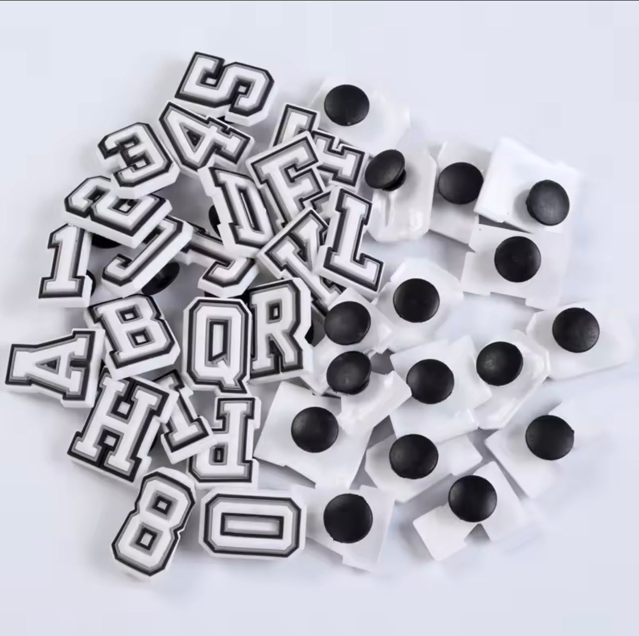 Alphabet Letter Shoe Charms - 26 Different Designs - Snappiez Shoe Charms - Thousands Of Designs For Croc Shoes
