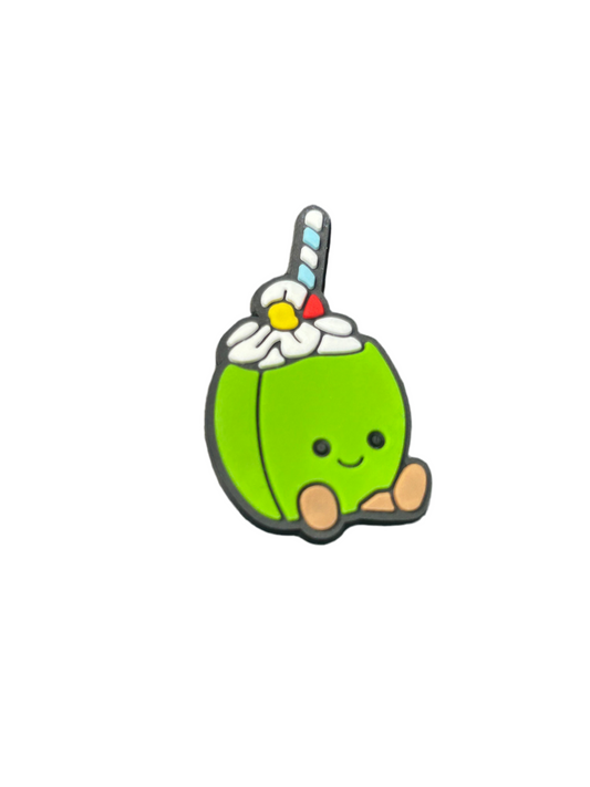 Amusable Coconut Drink Shoe Charm - Snappiez Shoe Charms - Thousands Of Designs For Croc Shoes