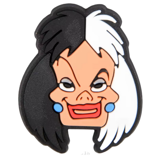 Cruella de Vil From 101 Dalmatians Shoe Charm - Snappiez Shoe Charms - Thousands Of Designs For Croc Shoes