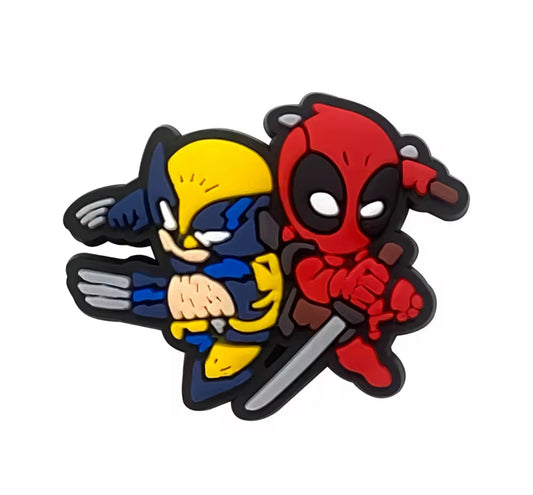 Deadpool Chibi And Wolverine Shoe Charm - Snappiez Shoe Charms - Thousands Of Designs For Croc Shoes