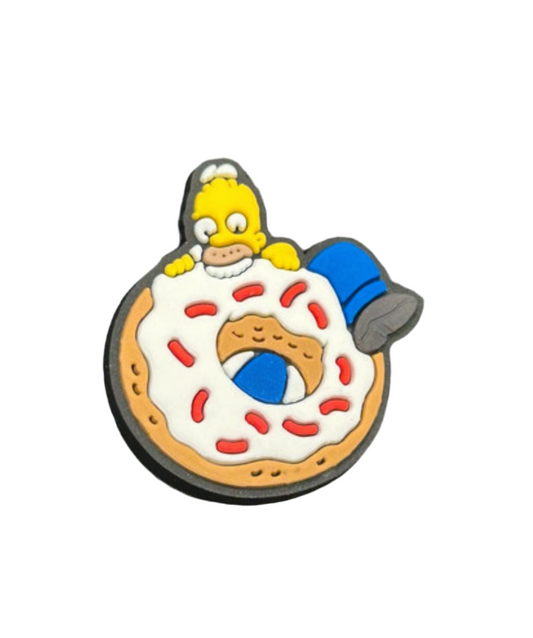 Homer Simpson Eating Donuts Shoe Charm - Snappiez Shoe Charms - Thousands Of Designs For Croc Shoes