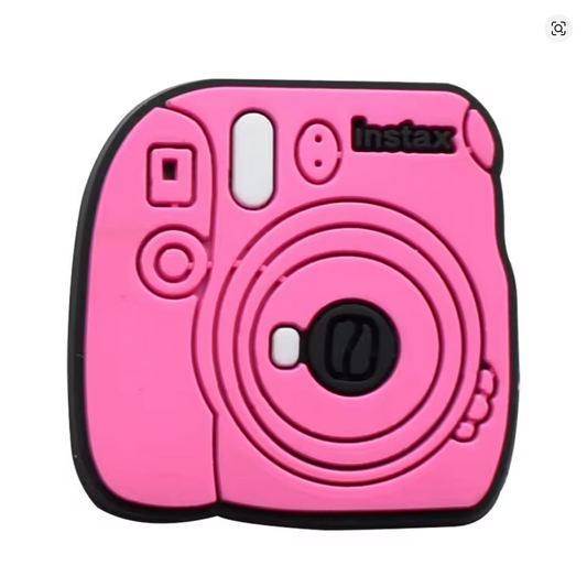 Pink Camera Shoe Charm - Snappiez Shoe Charms - Thousands Of Designs For Croc Shoes