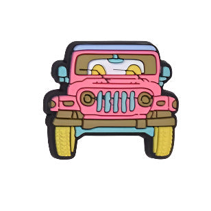 Pink Jeep Car Shoe Charm