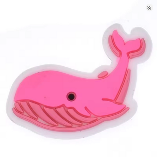 Pink Whale Shoe Charm - Snappiez Shoe Charms - Thousands Of Designs For Croc Shoes