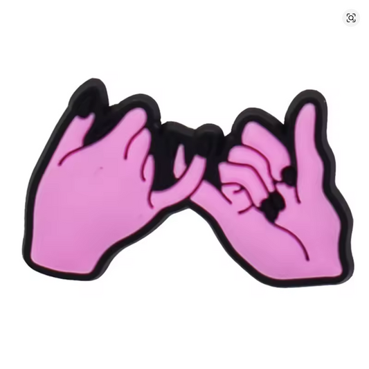 Pinky Prommise Shoe Charm - Snappiez Shoe Charms - Thousands Of Designs For Croc Shoes