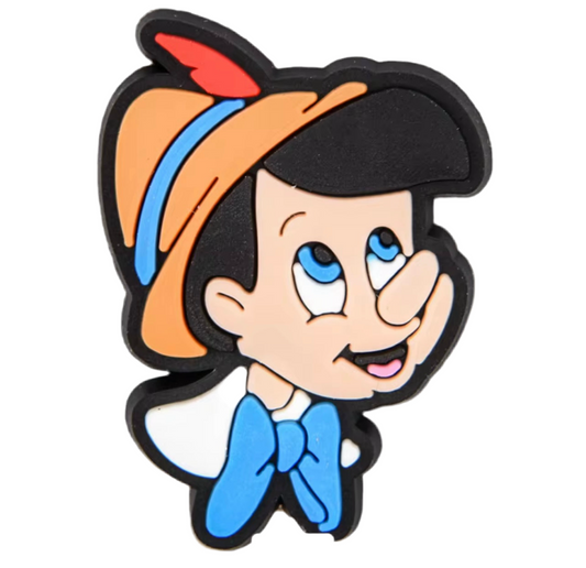 Pinocchio Head Shoe Charm - Snappiez Shoe Charms - Thousands Of Designs For Croc Shoes