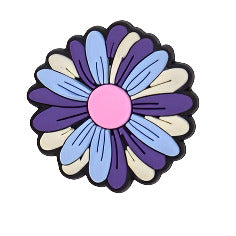Purple & Blue Flower Shoe Charm