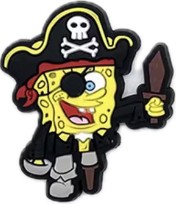 SpongeBob Pirate Shoe Charm - Snappiez Shoe Charms - Thousands Of Designs For Croc Shoes