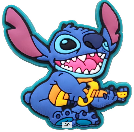 Stitch Guitar Shoe Charm - Snappiez Shoe Charms - Thousands Of Designs For Croc Shoes