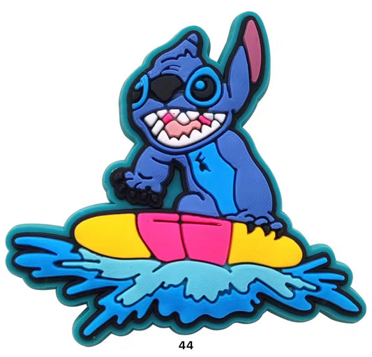 Stitch Surfing Shoe Charm - Snappiez Shoe Charms - Thousands Of Designs For Croc Shoes