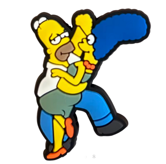 The Simpsons Homer and Marge Dancing Shoe Charm - Snappiez Shoe Charms - Thousands Of Designs For Croc Shoes
