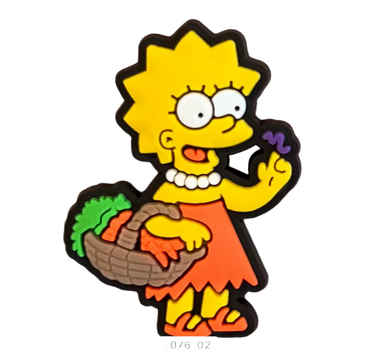 The Simpsons Lisa Simpson Basket Shoe Charm - Snappiez Shoe Charms - Thousands Of Designs For Croc Shoes
