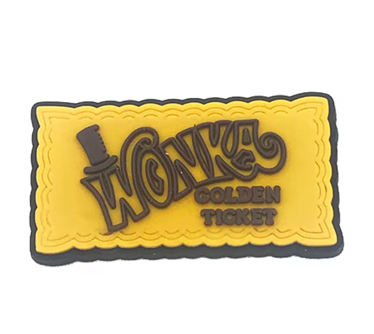 Wonka Golden Ticket Shoe Charm - Snappiez Shoe Charms - Thousands Of Designs For Croc Shoes